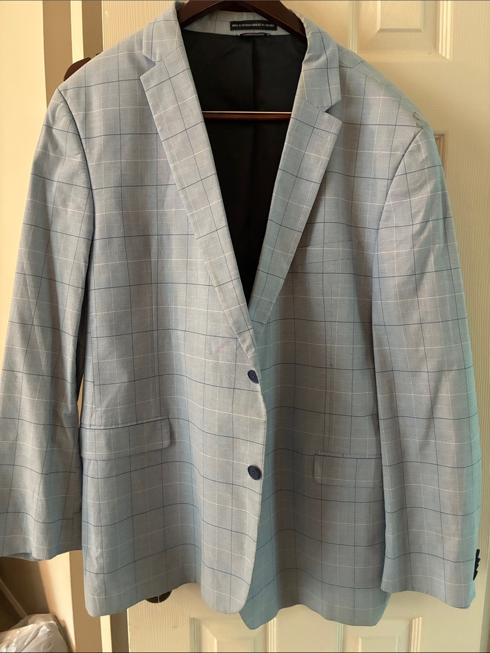Tommy Hilfiger Light Blue Windowpane Blazer